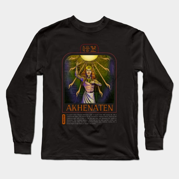 Akhenaten (Front) Long Sleeve T-Shirt by MICS.FUN